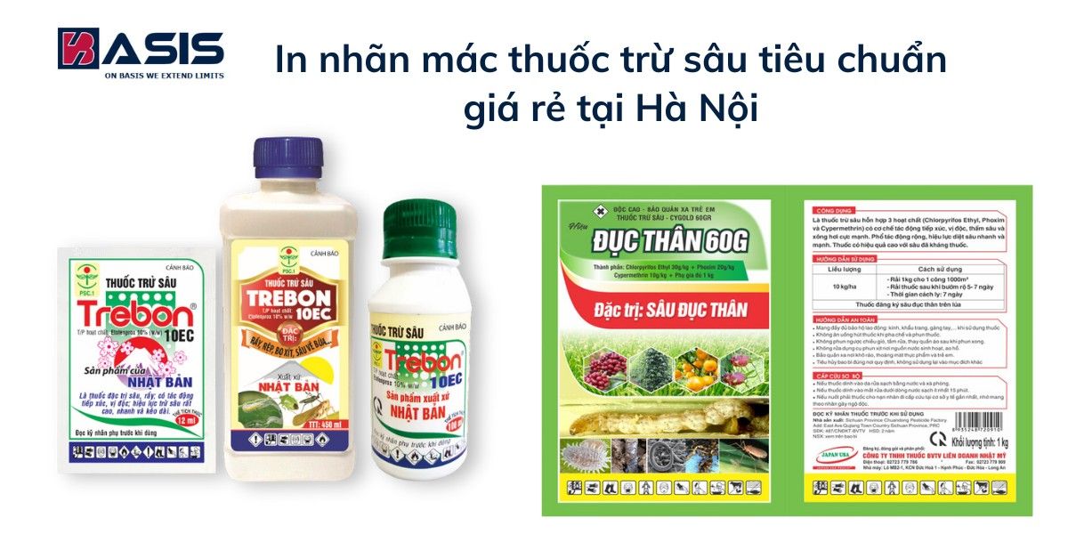 In nhãn mác thuốc trừ sâu tiêu chuẩn giá rẻ tại Hà Nội
