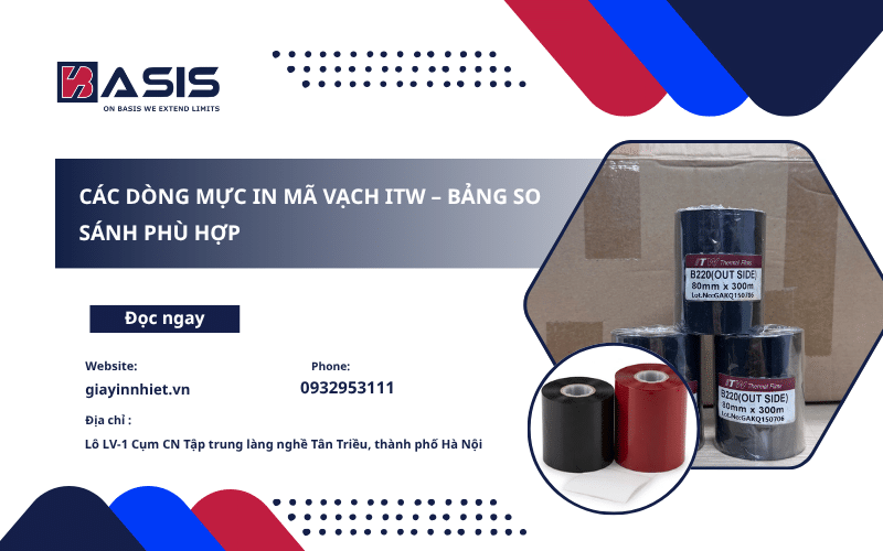 Các Dòng Mực In Mã Vạch ITW – Bảng So Sánh Phù Hợp